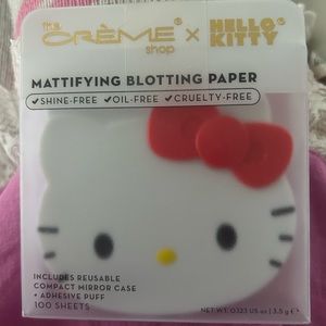 Hello Kitty x Crème Shop Mattifying Blotting Paper w Mirror Case 100 Sheets